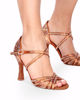 Immagine di GLOBODANCE - Scarpa da ballo nude in raso con sottopiede in memory foam e strass, tacco 8,5CM