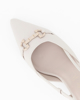 Immagine di MISS GLOBO - Slingback avorio con morsetto sulla punta e con sottopiede in memory foam tacco 5CM