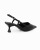 Immagine di MISS GLOBO - Slingback nera con sottopiede in memory foam tacco 5,5CM