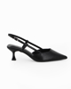 Immagine di MISS GLOBO - Slingback nera con sottopiede in memory foam tacco 5,5CM