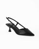 Immagine di MISS GLOBO - Slingback nera con sottopiede in memory foam tacco 5,5CM