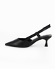 Immagine di MISS GLOBO - Slingback nera con sottopiede in memory foam tacco 5,5CM