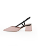 Immagine di MISS GLOBO - Slingback nude e nera con sottopiede in memory foam tacco 5CM