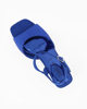 Immagine di LADY GLOBO - Sandalo blu scamosciato con strass e cinturino alla caviglia, calzata comoda tacco 6CM