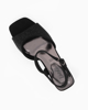 Immagine di LADY GLOBO - Sandalo nero scamosciato con strass e cinturino alla caviglia, calzata comoda tacco 6CM