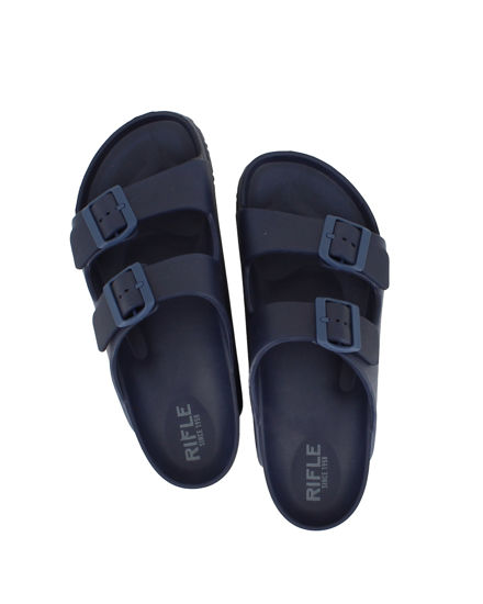 Immagine di RIFLE - Ciabatta blu con doppia fibbia