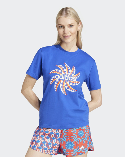 Immagine di ADIDAS - T-SHIRT FARM GFX TEE BLUE DA DONNA - IQ4485