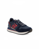 Immagine di RIFLE - Sneaker blu con inserti bordeaux e patch grigia