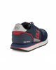 Immagine di RIFLE - Sneaker blu con inserti bordeaux e patch grigia