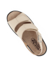 Immagine di NATUR SOFT - Sandalo comodo IN VERA PELLE  color vaniglia con chiusura a strappo