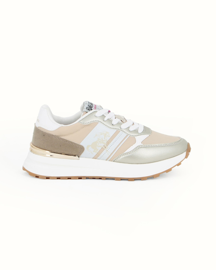 Immagine di RIFLE- Sneaker beige con inserti in platino