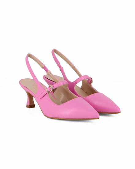 Immagine di  MISS GLOBO - Slingback rosa con cinturino superiore, tacco 6CM, MADE IN ITALY