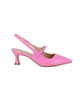 Immagine di  MISS GLOBO - Slingback rosa con cinturino superiore, tacco 6CM, MADE IN ITALY