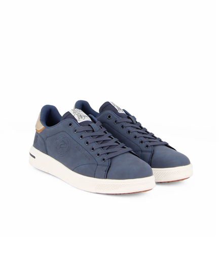 Immagine di RIFLE - Sneaker blu con patch beige