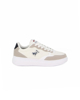 Immagine di RIFLE - Sneaker bianca e beige in tela con pach blu