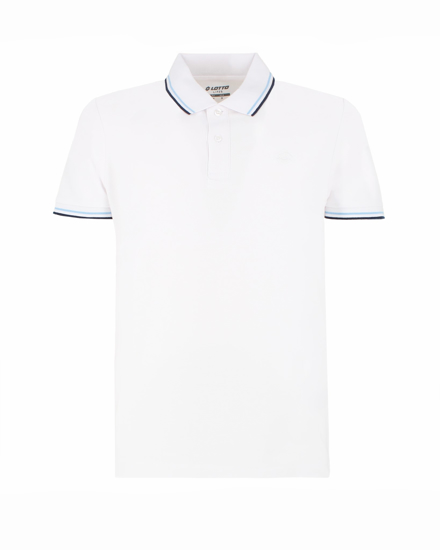 Immagine di POLO MM C/RIGHINO CLASSICA WHT-BLU-NAV