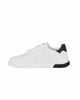 Immagine di WAMPUM - Sneaker bianca con patch blu in VERA PELLE