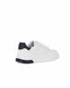 Immagine di WAMPUM - Sneaker bianca con patch blu in VERA PELLE