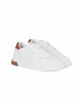 Immagine di WAMPUM - Sneaker bianca con patch marrone in VERA PELLE