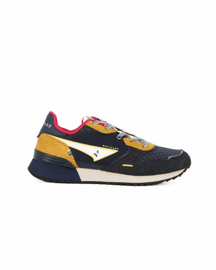 Immagine di NAVIGARE - Sneaker blu con inserti gialli