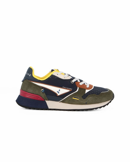 Immagine di NAVIGARE - Sneaker verde con inseri blu
