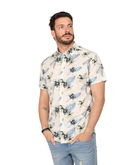 Immagine di JACK&JONES - Camicia bianca stile hawaiano manica corta