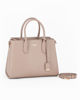 Immagine di DAVID JONES - Borsa due manici natural con tre scomparti principali e ciondolo metallico a scomparsa, tracolla removibile