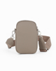 Immagine di DAVID JONES - Tracollina taupe con due scomparti con chiusura a zip