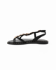 Immagine di GLOBOROSA - Sandalo infradito nero con dettaglio oro, sottopiede in memory foam