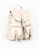 Immagine di ENRICO COVERI - Zaino beige con patta e due tasche frontali