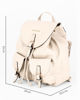 Immagine di ENRICO COVERI - Zaino beige con patta e due tasche frontali