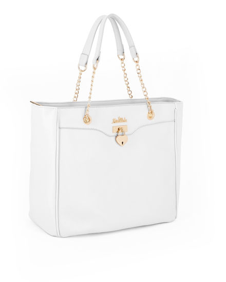 Borsa shopping bianca new arrivals