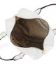Immagine di LANCETTI - Borsa bauletto due manici bianco con pennacchio a frange, tracolla removibile