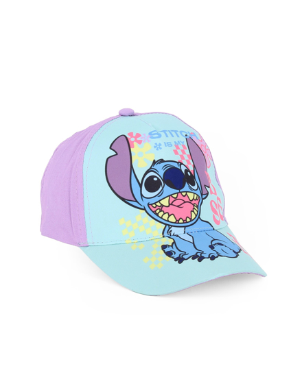 Immagine di LILO & STITCH - Cappello baseball celeste e lilla con stampa frontale e chiusura a strappo