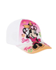 Immagine di MINNIE - Cappello baseball bianco e rosa con stampa frontale e chiusura a strappo