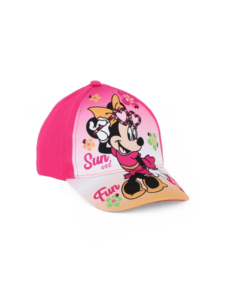 Immagine di MINNIE - Cappello baseball fucsia con stampa frontale e chiusura a strappo