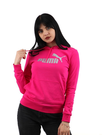 PUMA Felpa fuchsia da donna con logo glitterato Previous productPUMA Felpa da uomo verde Next productPUMA FELPA FUXIA CON CAPP