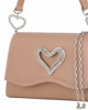 Immagine di MISS GLOBO - Pochette beige con patta dettaglio cuore di strass