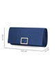 Immagine di DIVAS - Pochette blu in raso con patta