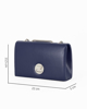 Immagine di DIVAS - Pochette blu con patta e tracolla catenina