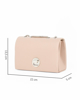 Immagine di DIVAS - Pochette beige con patta e tracolla catenina