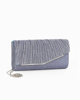 Immagine di DIVAS - Pochette blu glitterata con patta dettaglio strass