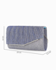 Immagine di DIVAS - Pochette blu glitterata con patta dettaglio strass