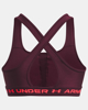 Immagine di UNDER ARMOUR - Top bordeaux ultra aderente in tessuto traspirante con banda logo rosa