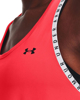 Immagine di UNDER ARMOUR - Canotta da donna rossa e bianca in tessuto traspirante con logo nero