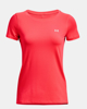 Immagine di UNDER ARMOUR - T shirt da donna rossa in tessuto traspirante con logo bianco