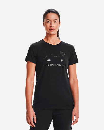 Immagine di UNDER ARMOUR - T shirt da donna nera con logo