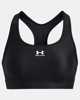 Immagine di UNDER ARMOUR - Top nero ultra aderente in tessuto traspirante con logo bianco