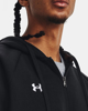 Immagine di UNDER ARMOUR - Felpa da uomo nera con zip frontale e cappuccio