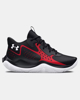 Immagine di UNDER ARMOUR - Scarpa da basket per ragazzo nera e rossa in mesh traspirante - JET '23 numerata 35,5-40